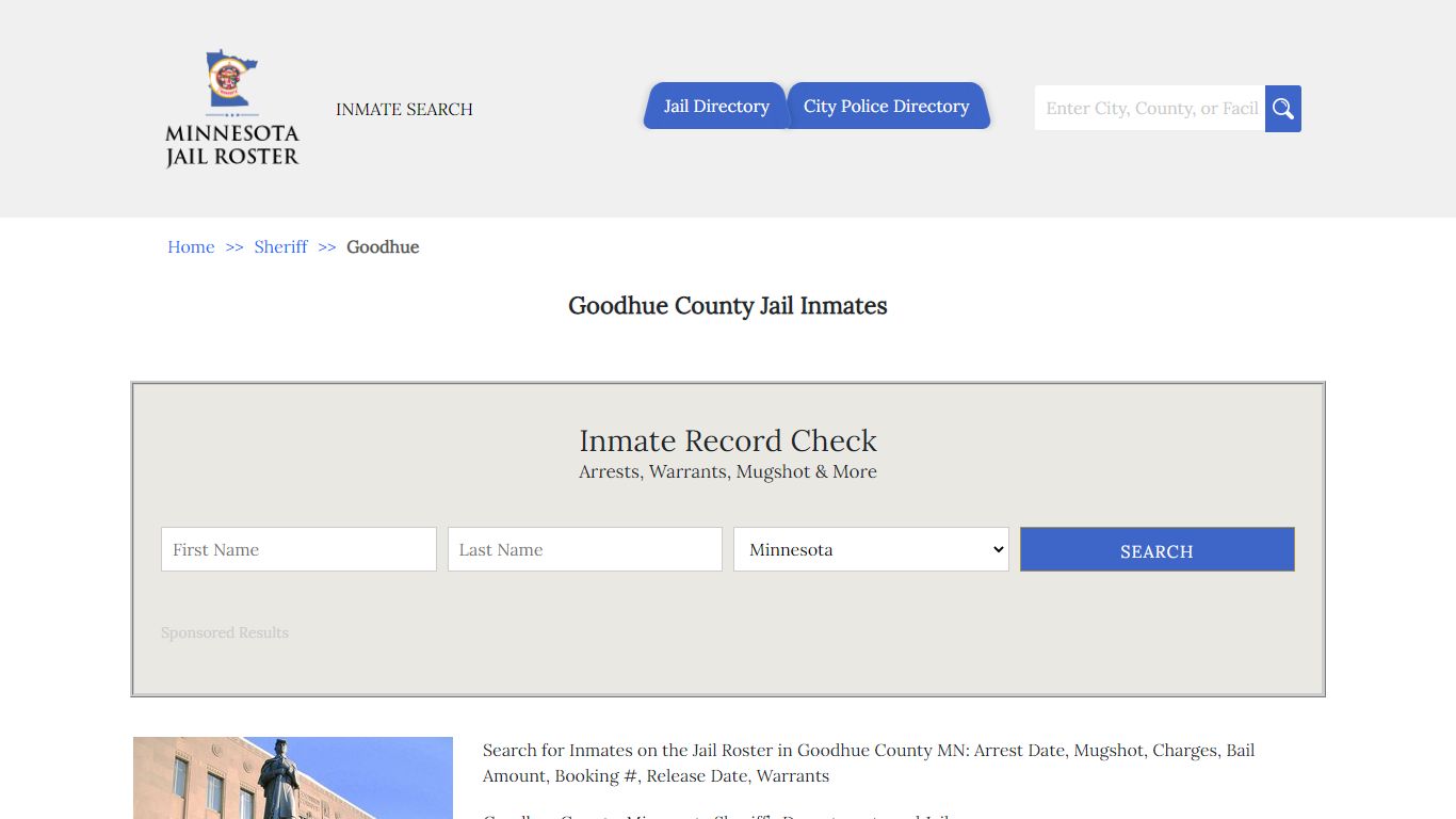 Goodhue County Jail Inmates | Jail Roster Search
